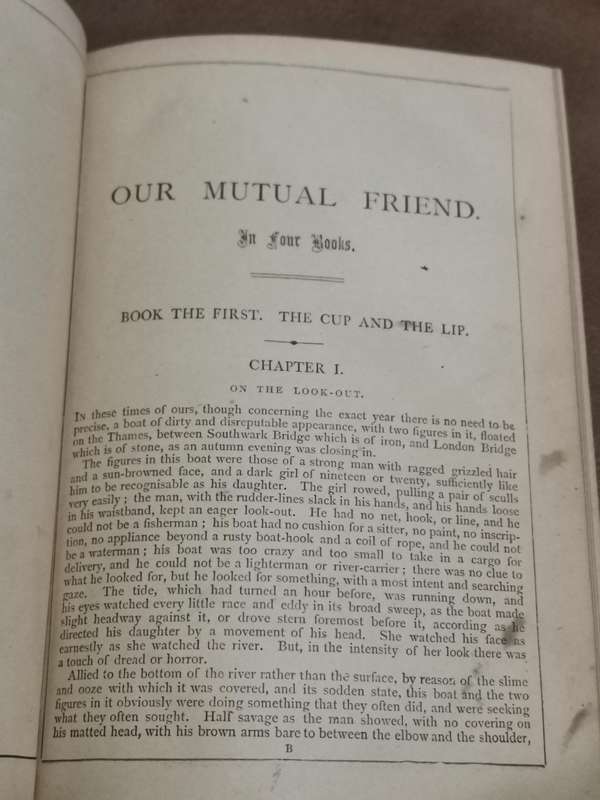 Vintage 1860s Charles dickens our mutual friend