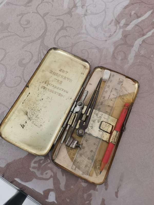 Vintage mid century mathematical instruments