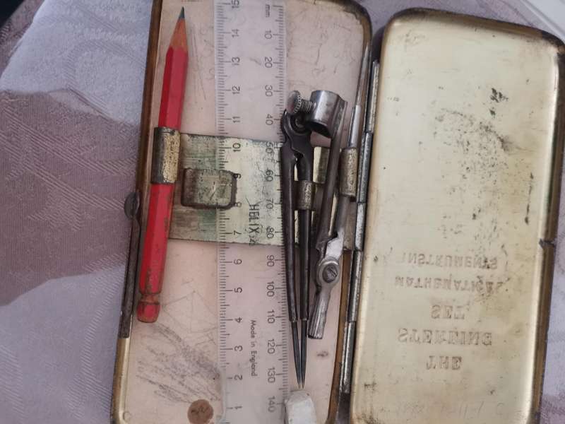 Vintage mid century mathematical instruments