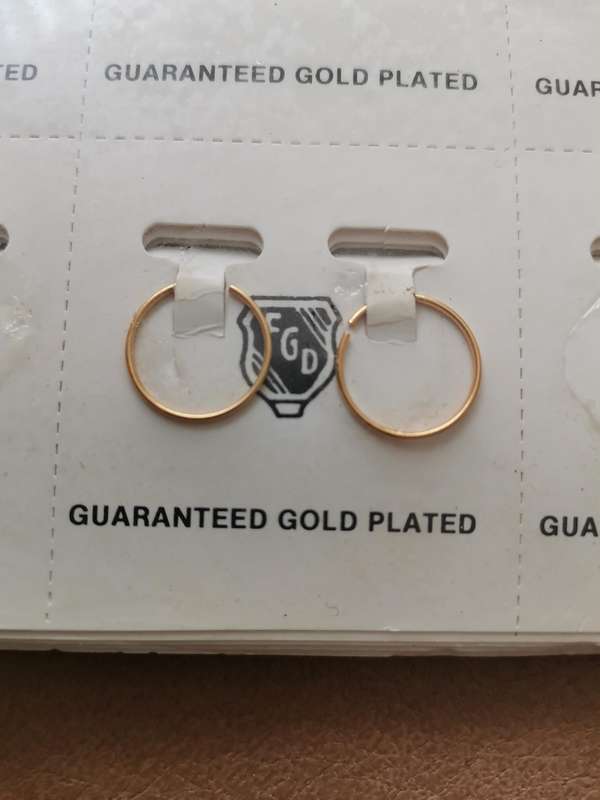 New old stock gold plated earrings 144 pairs