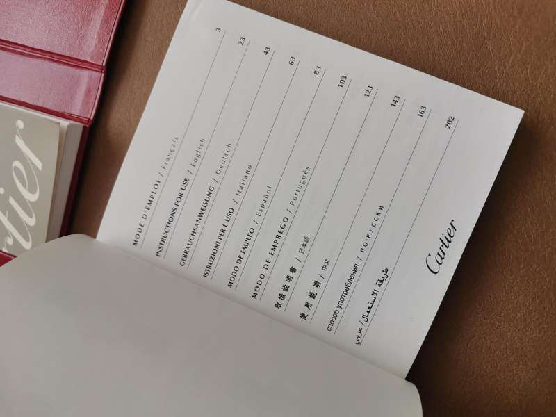 Cartier watch documents pack complete
