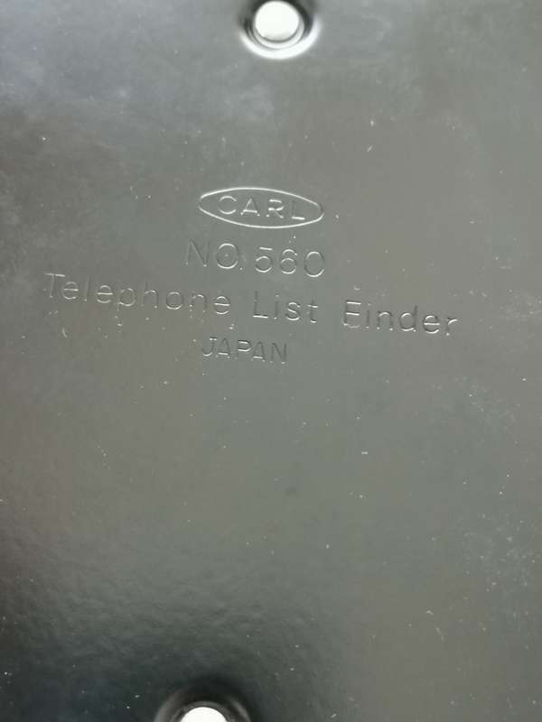 Vintage Carl telephone list finder