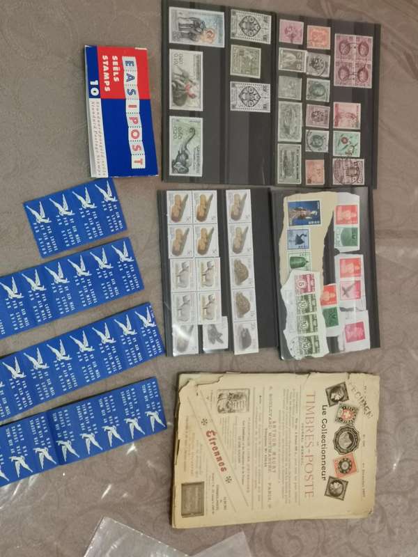 Very old stamp catalog and stamps