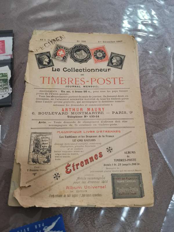 Very old stamp catalog and stamps