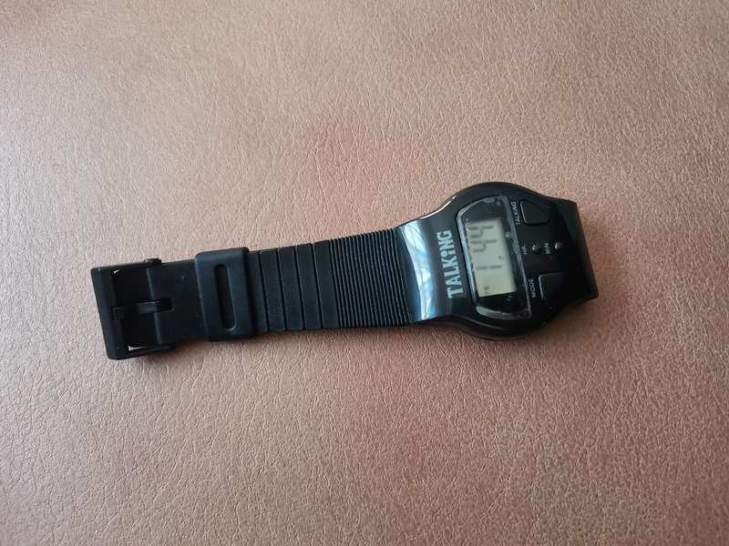 Vintage 1980s Talking digital alarm watch new old stock