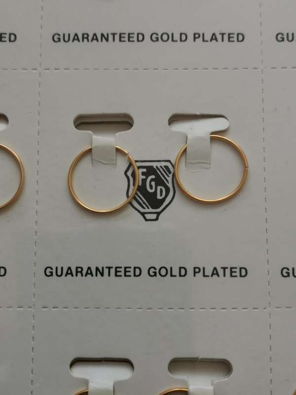 Vintage 1980s FGD Gaurentee gold plated earrings 144 pairs new old stock