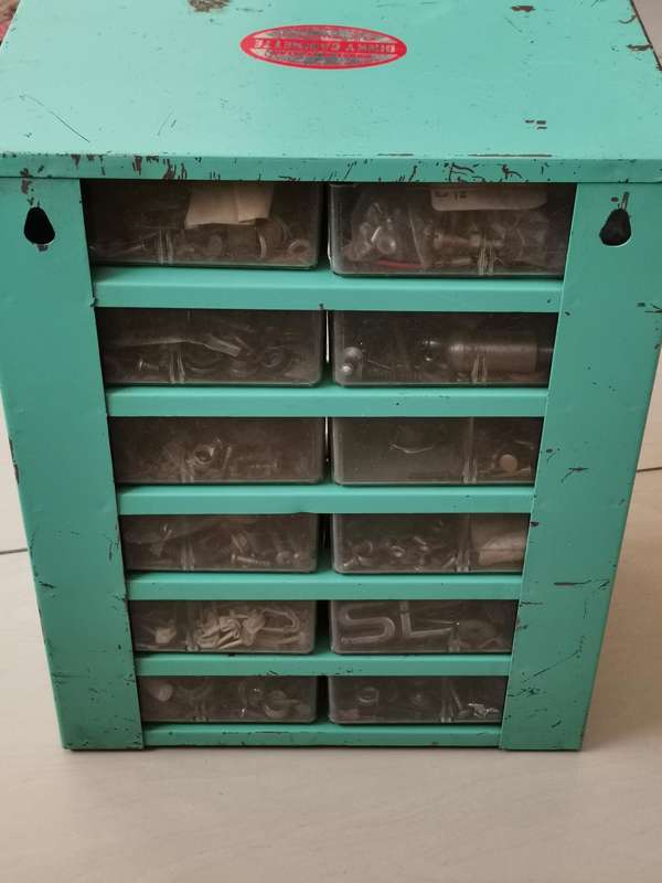Superb vintage Dinky Cabinet, 12 draw cabinet