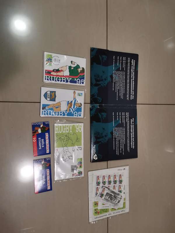 1995 rugby world cup Sapo Commemorative stamp pack