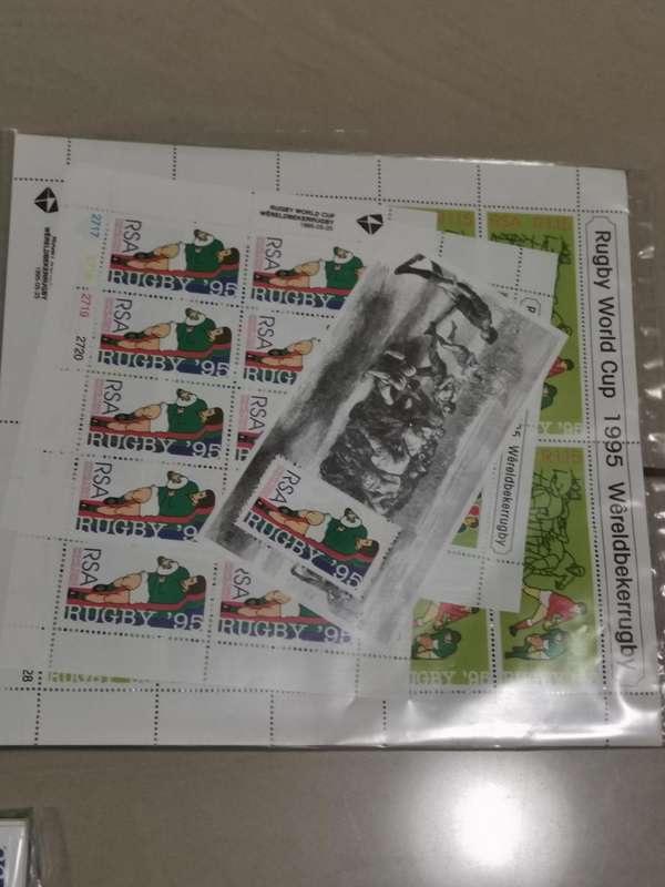 1995 rugby world cup Sapo Commemorative stamp pack
