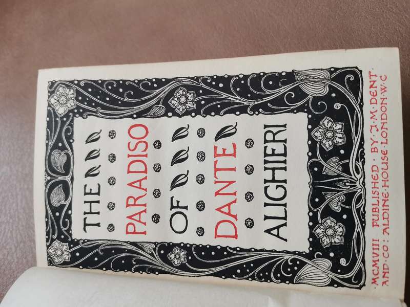 1908 the Paradiso of dante alighieri