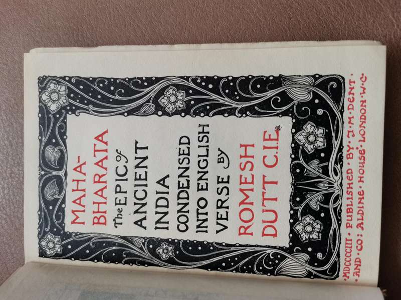 1903 mahabharata by Romesh Dutt