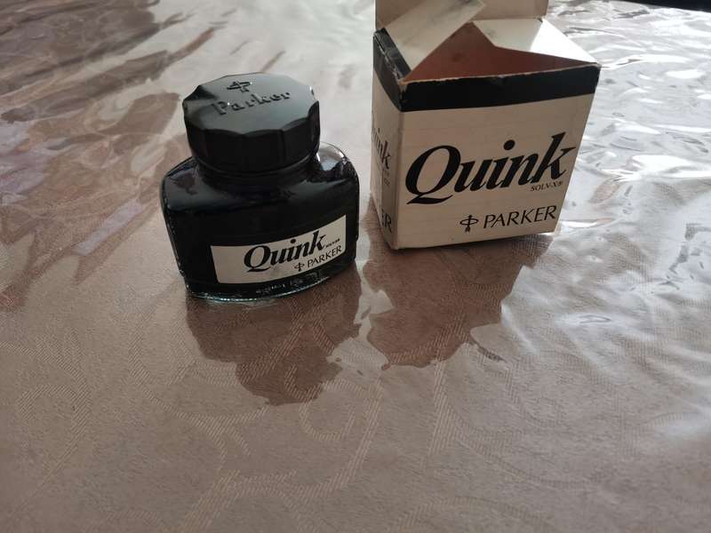 1990s parker quink 57ml black ink