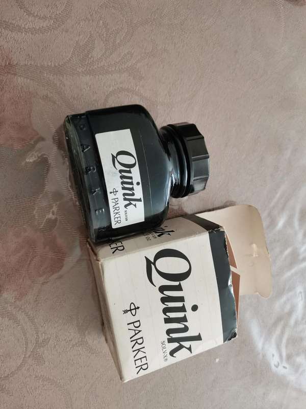 1990s parker quink 57ml black ink