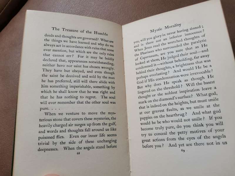 1911 the treasure of the humble by Maurice maeterlink