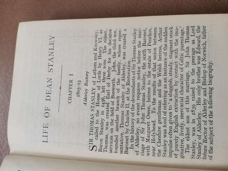 1909 life and letters of Dean Stanley by Rowland e. Prothero