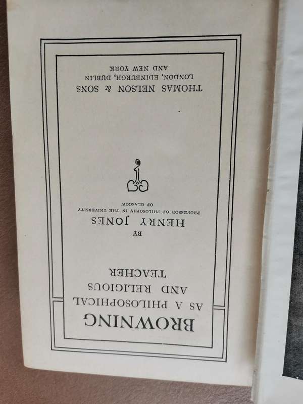 1903 browning ng as a philosophical and religious teacher by Henry Jones