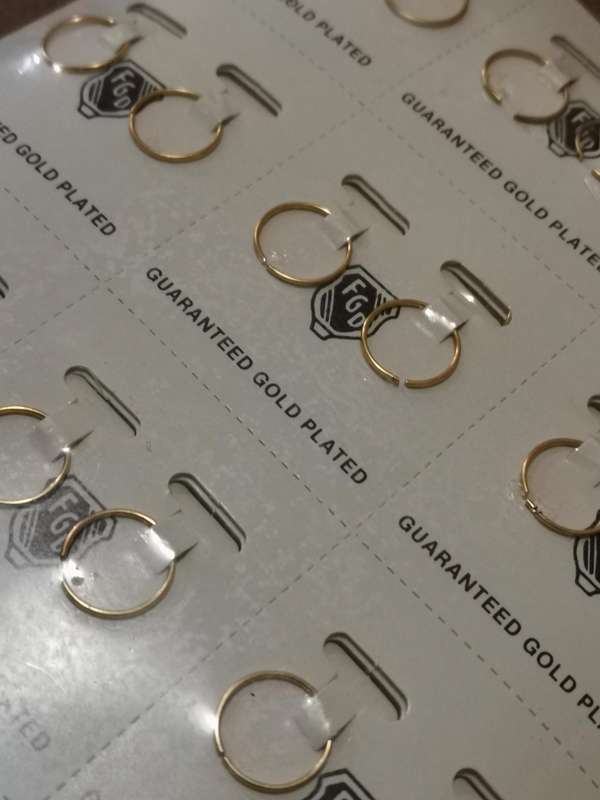 Vintage 1980s FGD Gaurentee gold plated earrings 144 pairs new old stock