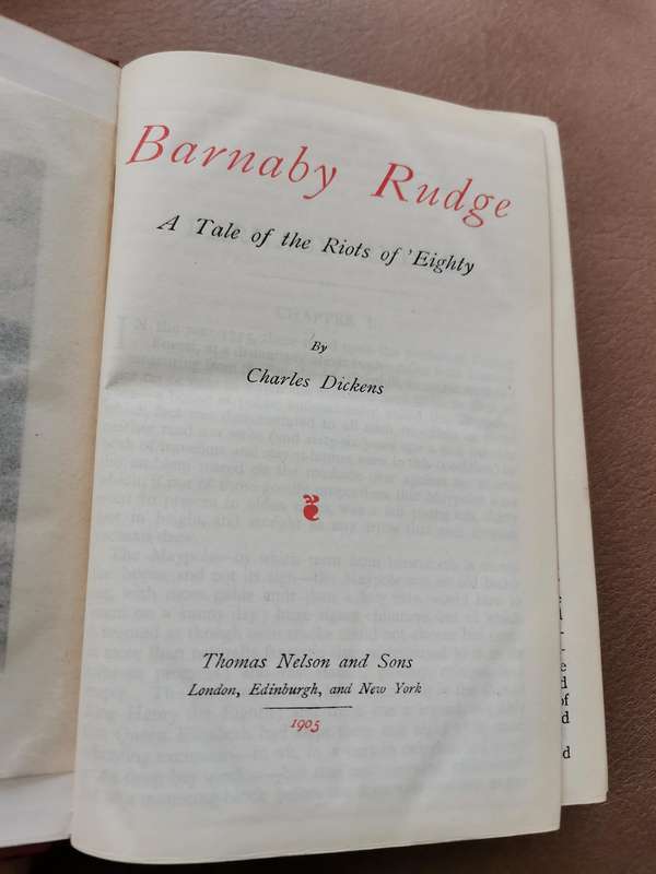1905 Barnaby rudge by Charles Dickens