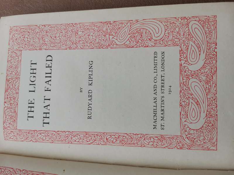 Rare 1914 the light that faded by Rudyard Kipling