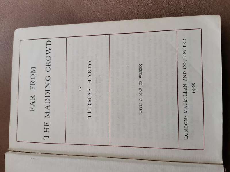 Ultra rare 1906 far from the madding crowd by Thomas Hardy