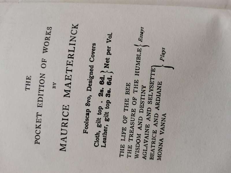 Ultra rare 1910 Maurice maeterlinck a biographical study