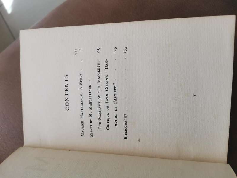 Ultra rare 1910 Maurice maeterlinck a biographical study