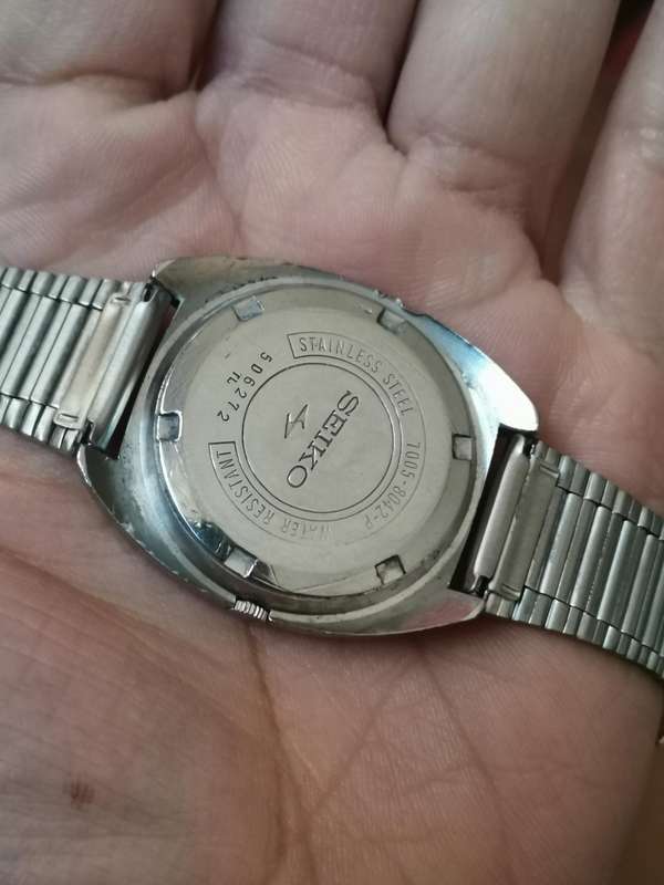 1970s Seiko Automatic Silver Sunburst Dial With Date Stainless Steel Bracelet