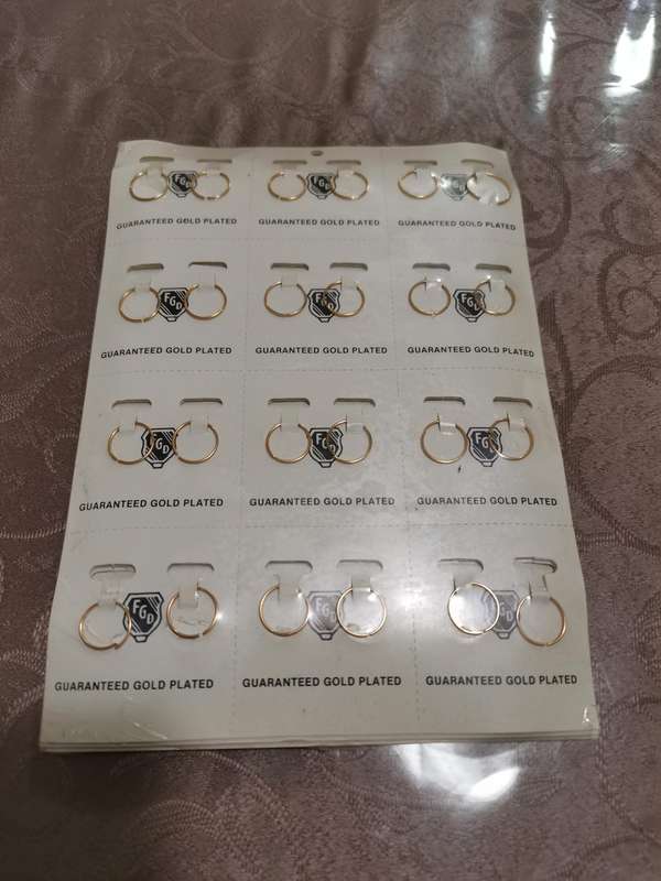 1980s FGD Gold Plated Earrings 144 Pairs