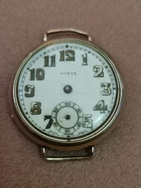 Early 1900s lorix gents trench watch rare
