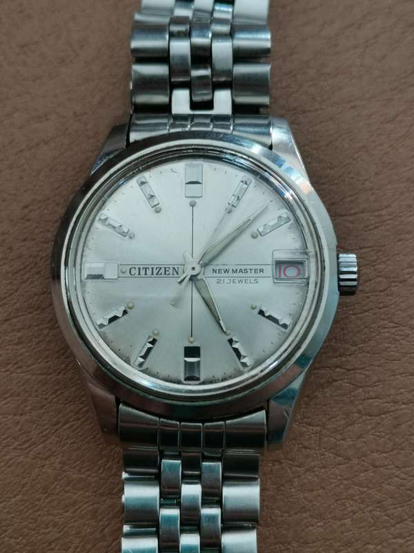 Vintage 1970s citizen new master 21 jewels mechanical manual wind watch