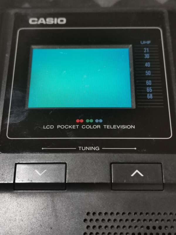Two vintage casio portable / handheld TV sets
