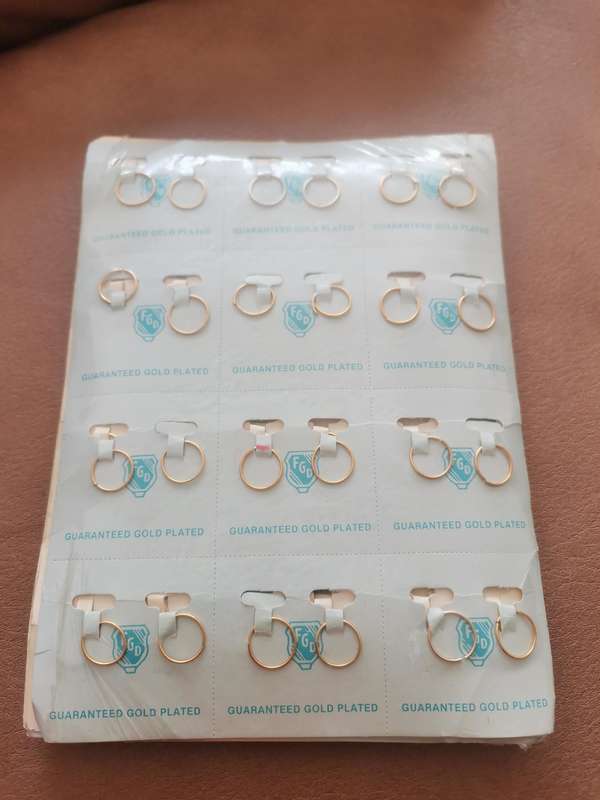 1980s FGD Gold Plated Earrings 144 Pairs
