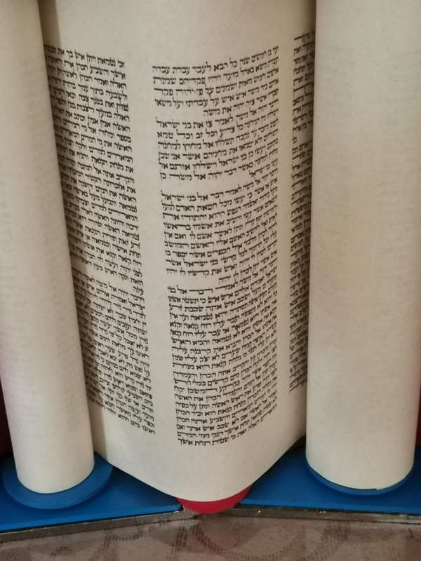 Vintage 1980s Torah scroll, souvenir Jerusalem