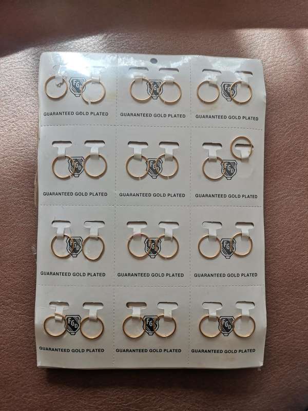 1980s FGD Gold Plated Earrings 144 Pairs