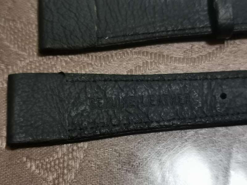 Genuine leather 18mm black  extra long watch strap new old stock