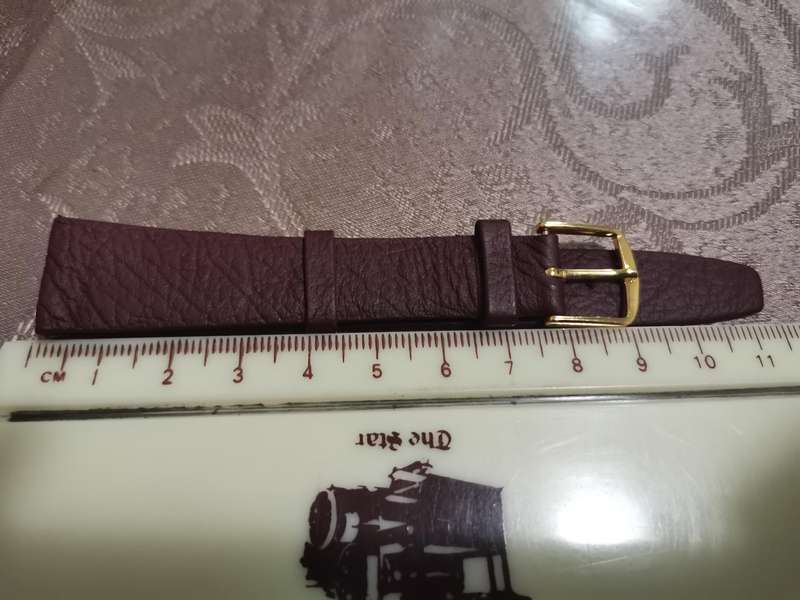 Genuine leather 18mm burgundy soft leather new old stock watch strap