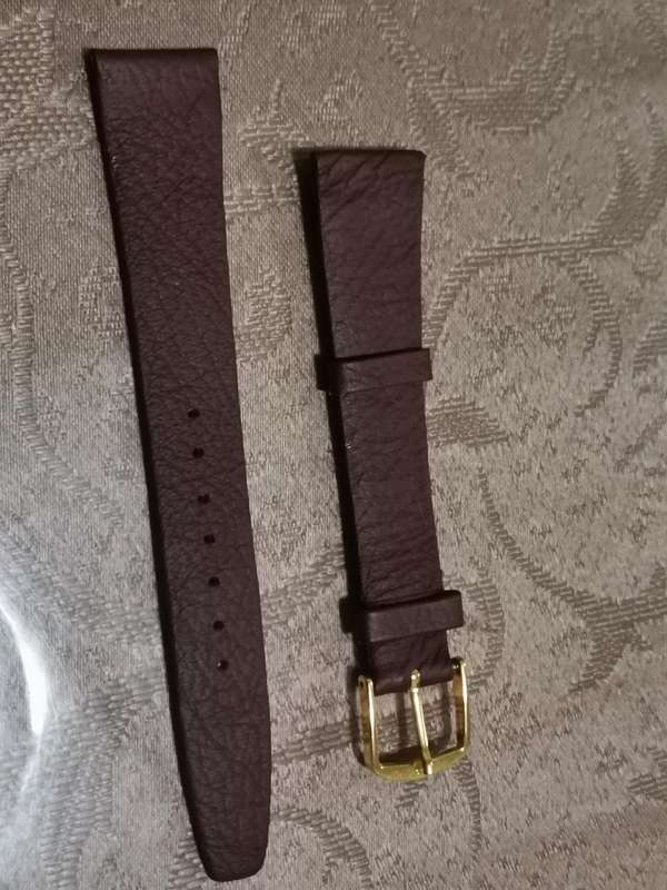 Genuine leather 18mm burgundy soft leather new old stock watch strap