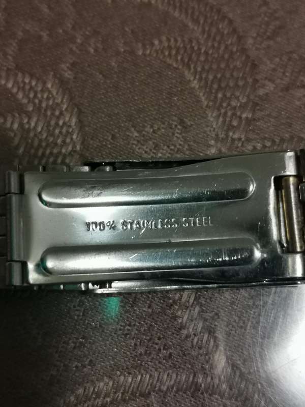 Stainless steel two tone Jubilee style watch bracelet new old stock