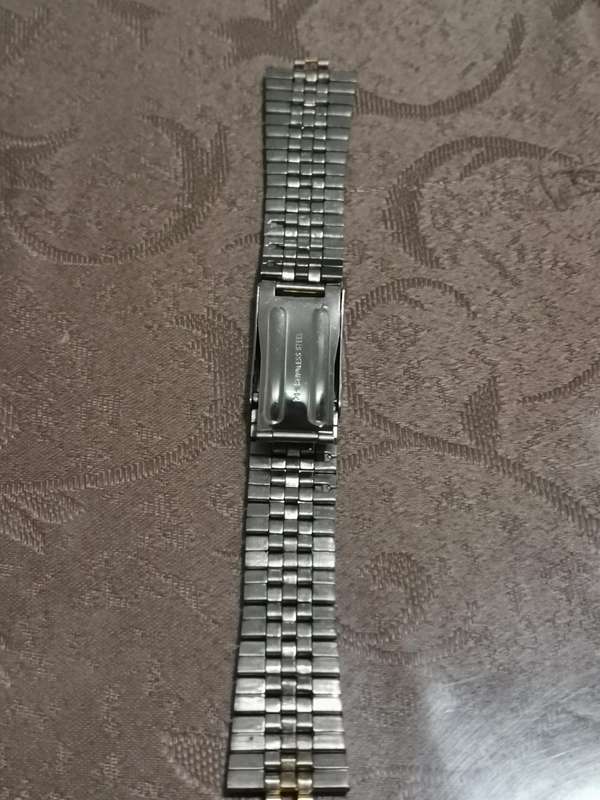 Stainless steel two tone Jubilee style watch bracelet new old stock