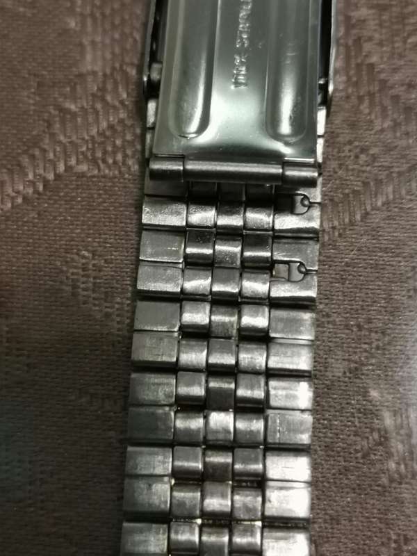 Stainless steel two tone Jubilee style watch bracelet new old stock