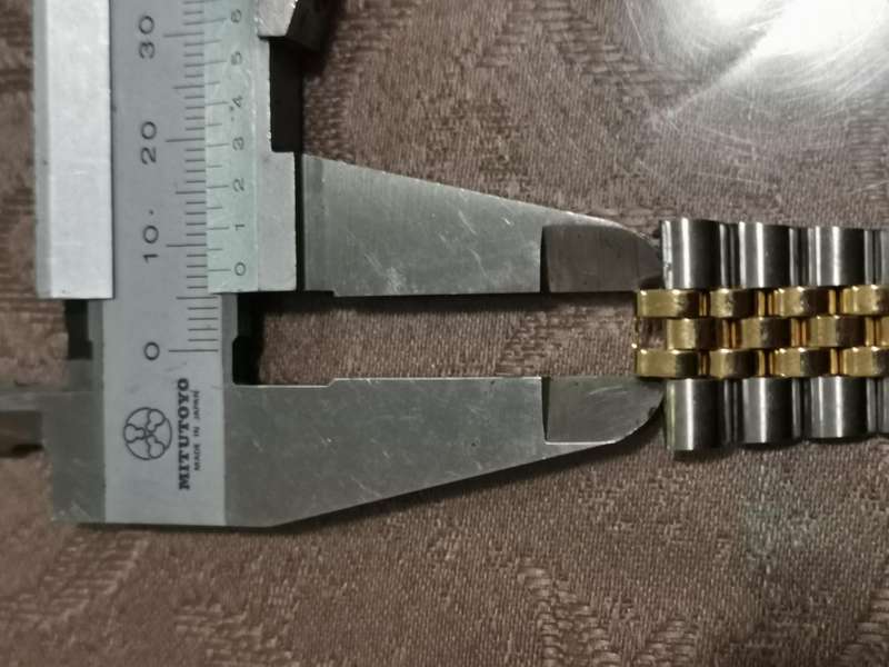 Stainless steel two tone Jubilee style watch bracelet new old stock