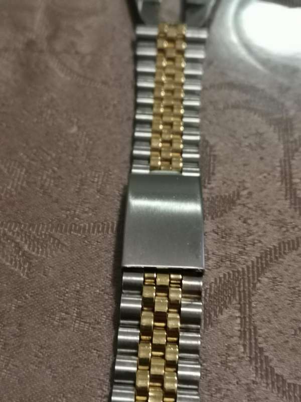 Stainless steel two tone Jubilee style watch bracelet new old stock