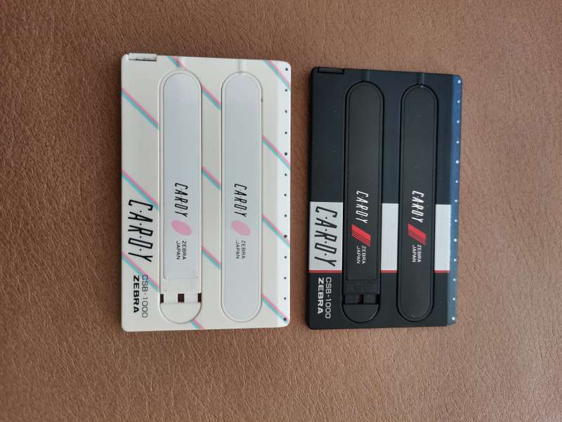 A rare pair of Cardy csb - 1000 zebra wallet pen and pencils sets