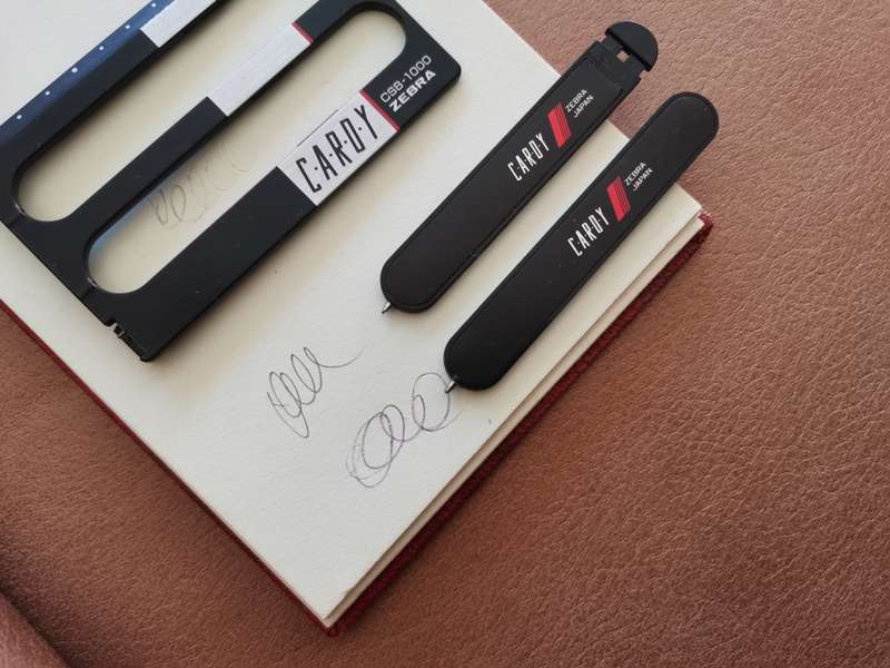 A rare pair of Cardy csb - 1000 zebra wallet pen and pencils sets