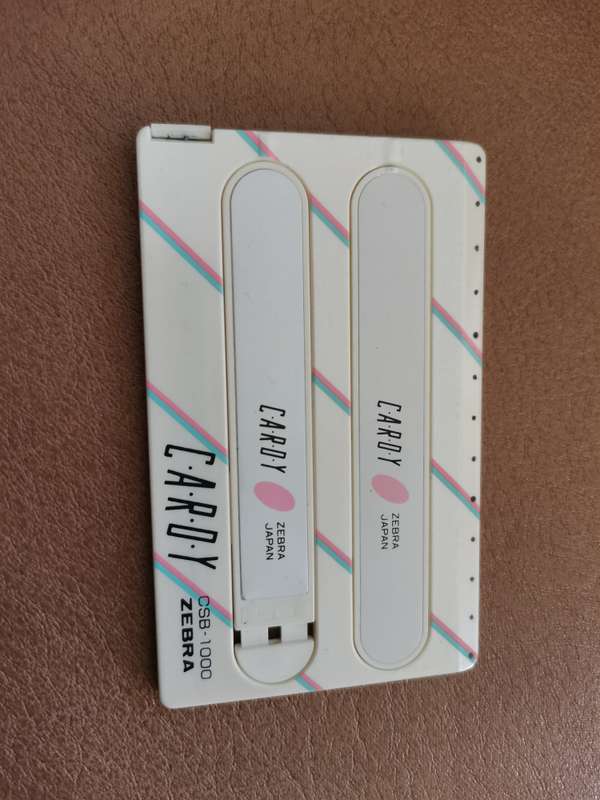 A rare pair of Cardy csb - 1000 zebra wallet pen and pencils sets