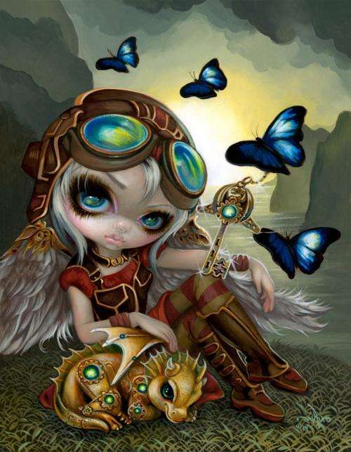 DIY Diamond Painting Kit - Clockwork Dragonling 40x50cm (FRD)