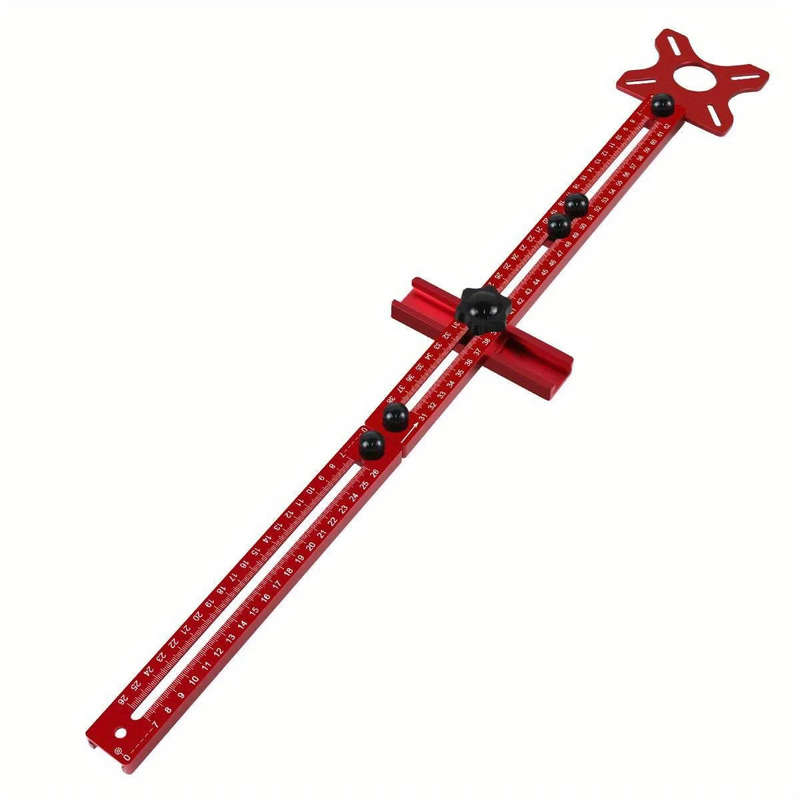 Premium Aluminum Alloy 2-In-1 Extended Trim Router Circle & Groove Milling Jig with Trimmer Base