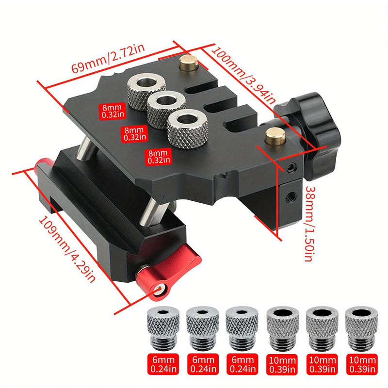 Aluminum Alloy Manual Setup Centring Doweling Jig Kit