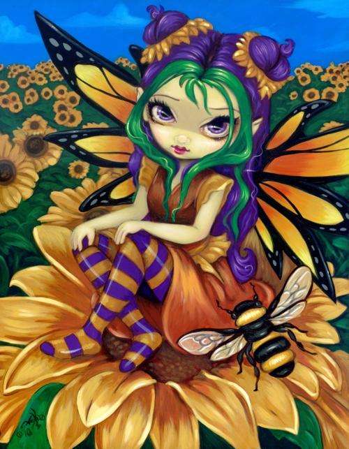 DIY Diamond Painting Kit - Sitting On A Sunflower 40x50cm (FRD)