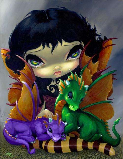 DIY Diamond Painting Kit - Two Cute Dragonlings 40x50cm (FRD)